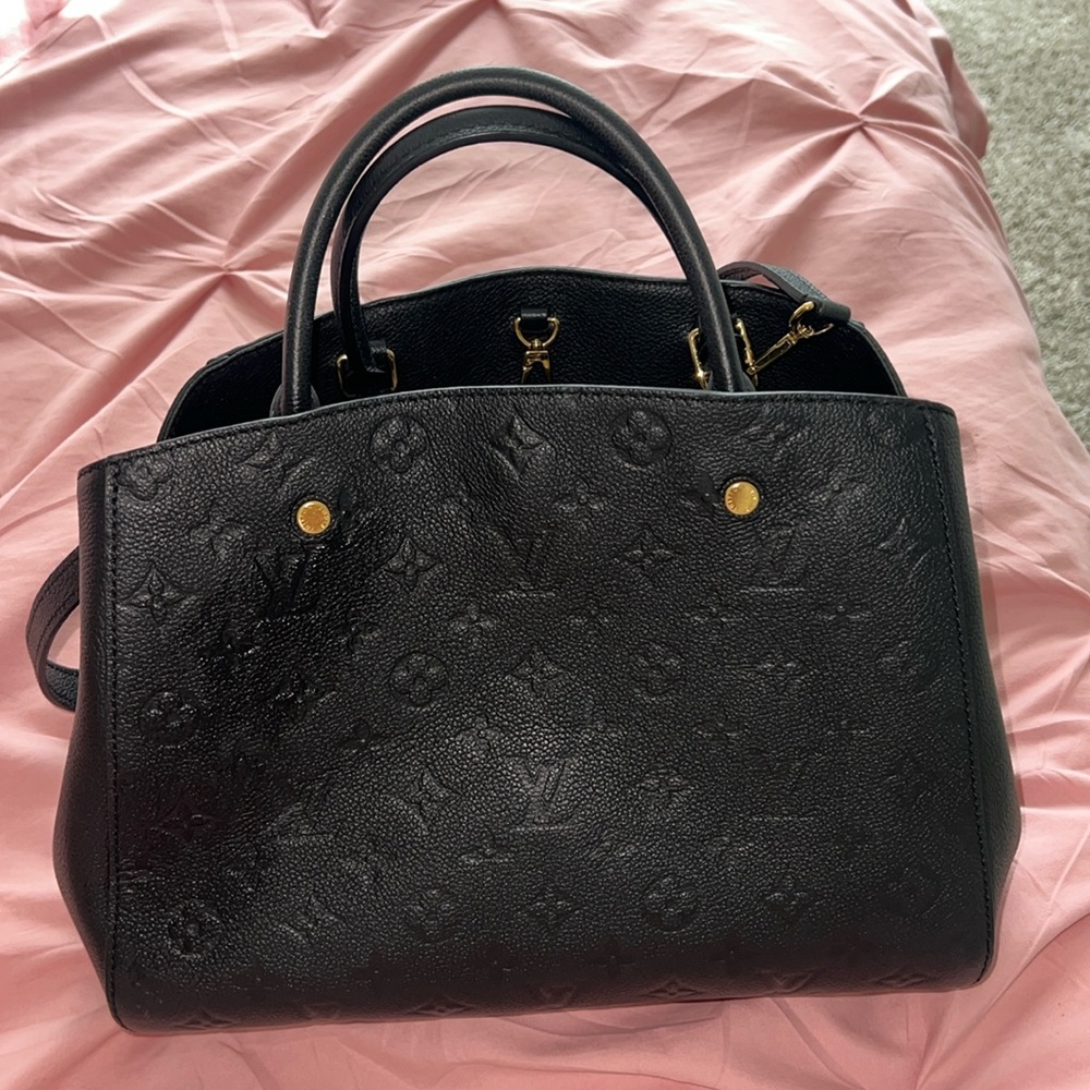 Louis Vuitton Empreinte Montaigne MM black Leather handbag